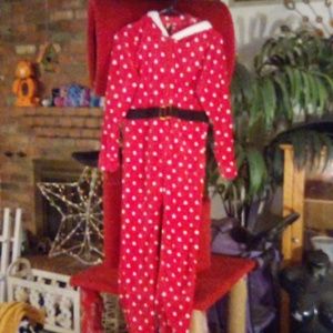 Kensiegirl Mrs. Claus Halloween Costume w/Attached Hood Young Girl Size 10-12